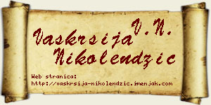 Vaskrsija Nikolendžić vizit kartica